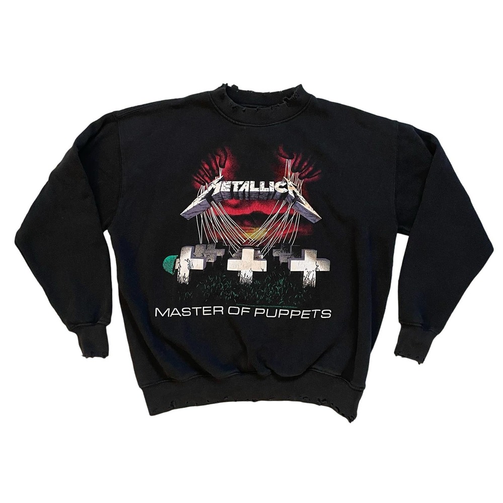 Distressed Metallica crewneck  Sweatshirt